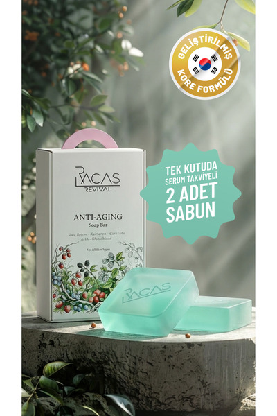 Racas Revival Kore Sabunu AHA Kolajen Glutathione Sıkılaştırıcı Yaşlanma Karş...