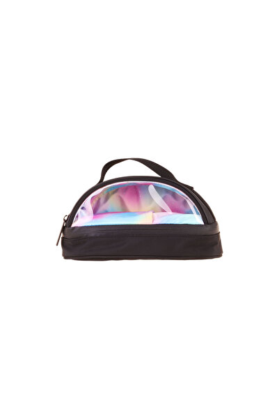 KAUKKO Florid Crescent Kalem Çantası Black-Rainbow K1858