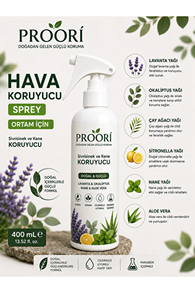 Proori Kene,Sivrisinek,Çekirge, böcek Kovucu Bitkisel Sprey %100 Ortam Sprey ...