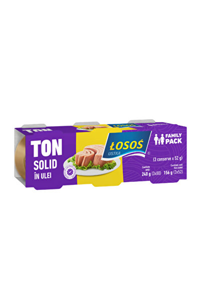Losos Ustka Losos- Ton solid in ulei 3x80g