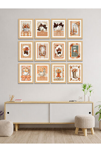woodsia 12 Piece Frame Look Wooden Mdf Painting Set Set1155