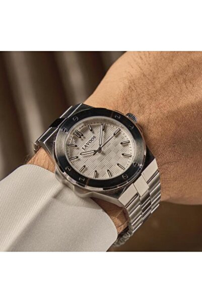 LAVOS Men's Watch with Silver Steel Strap