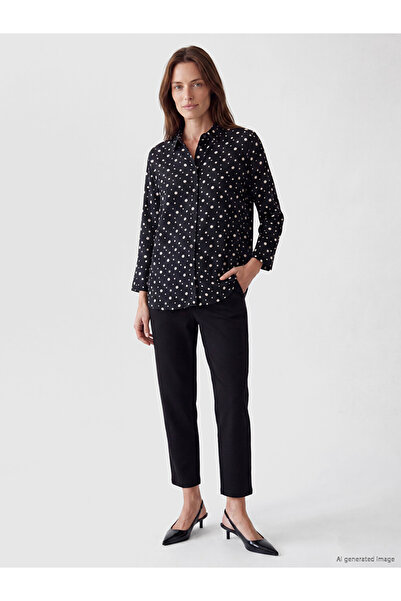 LC Waikiki Black Elastic Waist Women's Trousers