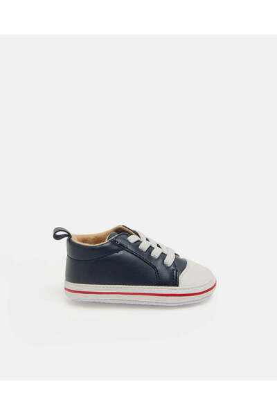 REDTAG Infant Girls Navy Elastic Gore Slip-On Sneakers