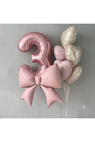 ÇITIPITISTORE Pembe fiyonk Pembe rakamlı yaş kutlama parti balonları