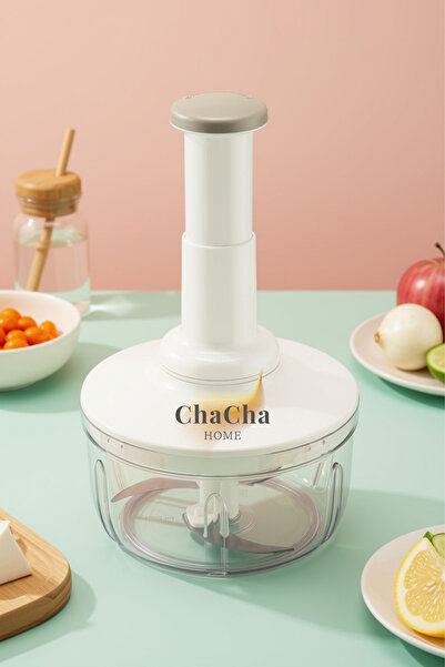 ChaCha Home مفرمة يدوية عملية من دورا بسعة 1500 مل مع وعاء علوي، شفرات ثلاثية...