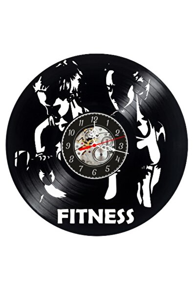 OEM Ceas de perete decorativ din disc de vinil, Model cu cuplu fitness, Silue...
