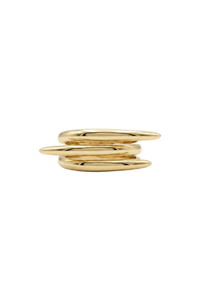 Charmist Steel Adjustable Linear Ring Gold