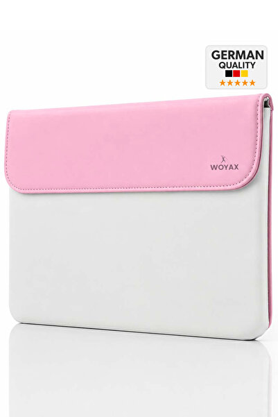 woyax حقيبة كمبيوتر محمول من السيليكون والجلد السويدي مقاس 13-14 بوصة من Clea...