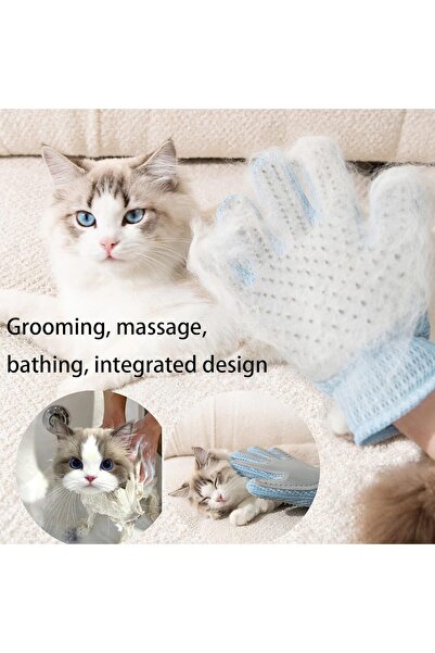 EXCEFORE 2-in-1 Pet Grooming Gloves for Dogs and Cats, Shedding Brush and Fur...