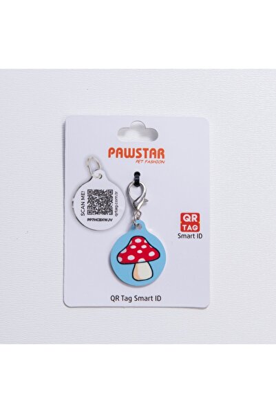 Pawstar Mushroom Desenli Qr Tag Evcil Hayvan Künyesi İsimlik Pet Tag Köpek Kü...
