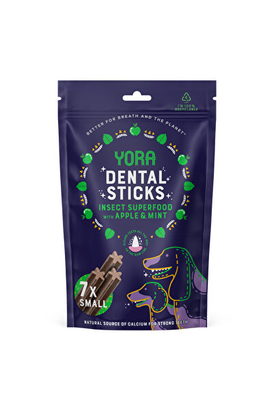 Yora Pet Foods Small Dental Sticks Apple & Mint Dog Treat 56G
