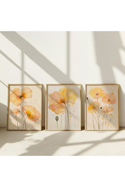 Dekorsiahome طقم طاولات مطبخ وغرفة معيشة بإطار خشبي من 3 قطع SET3563