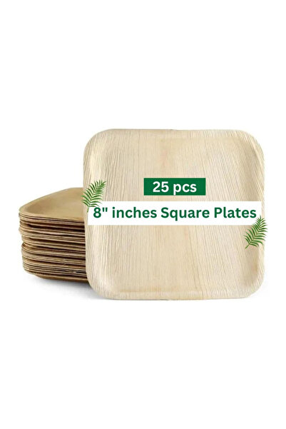 ARECA Leaf 8 x 8 Square Plate (Pack of 25)