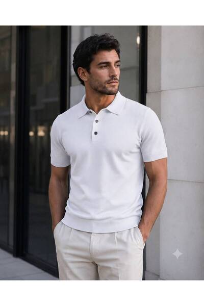 JANTIL MODA تي شيرت بياقة بولو وأكمام قصيرة وقصة عادية مناسبة للصيف