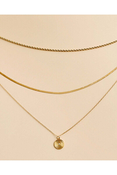 REDTAG Women Gold Layered Pendant Necklace