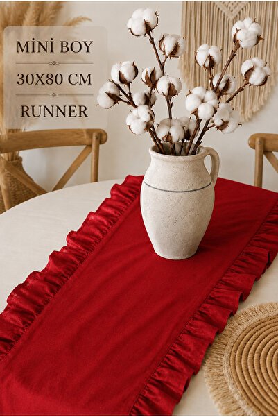SADEN HOME Firfirli Red Runner, Decorative 30X80 cm