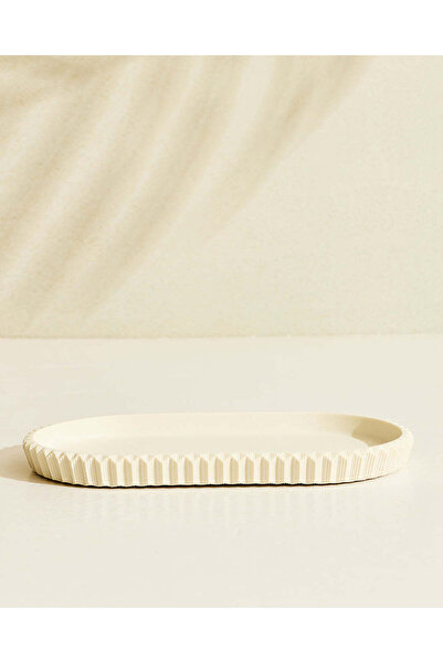 REDTAG Ivory Textured Polyresin Amenity Tray