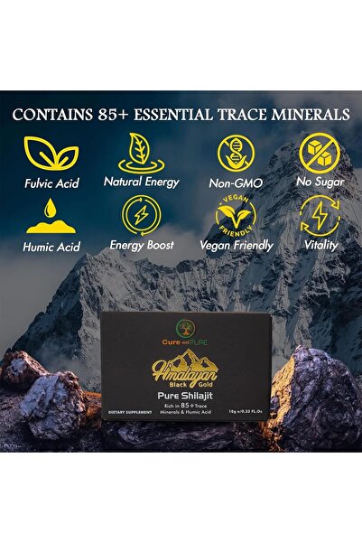 The Wellness Store Black Gold Pure Shilajit Resin 10 G. 94.5% Fulvic Acid – 5...
