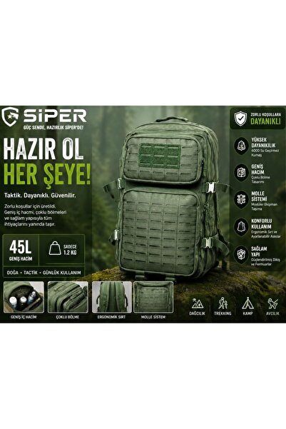 SİPER TAKTİKAL TAKTİK SIRT ÇANTA 45L