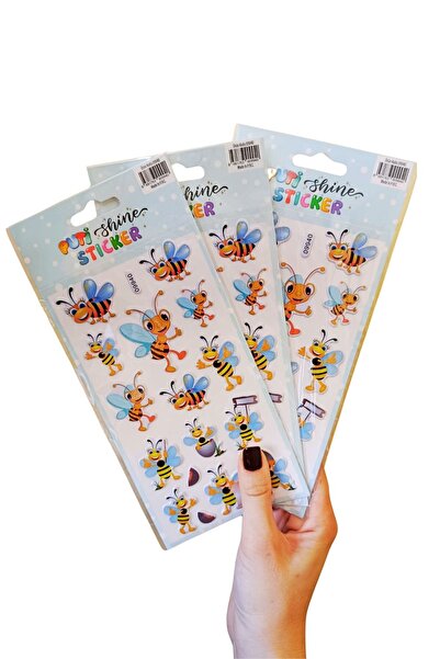 Butik 3D Kabartmalı Arı Ailesi Öğretmen Sticker Etiketi Ajanda Kolaj Journali...