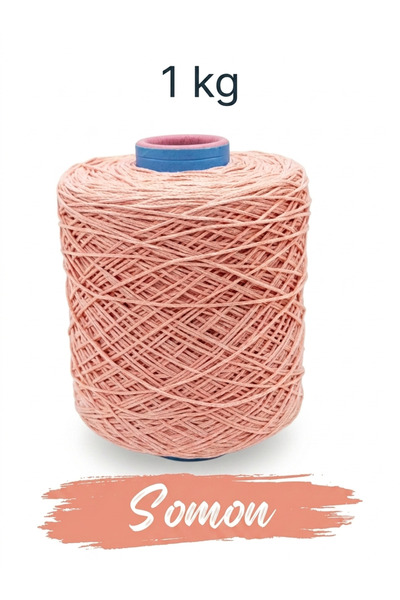 Bevella Macrame Cord Premium İnce Cotton Zincir Makrome İpi Somon 1 Kg - 2 mm...