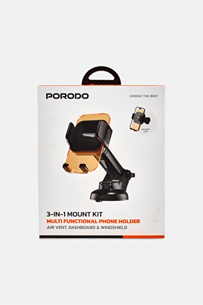 porodo 3 In 1 Mount Kit Multi Functional Phone Holder, Multicolor