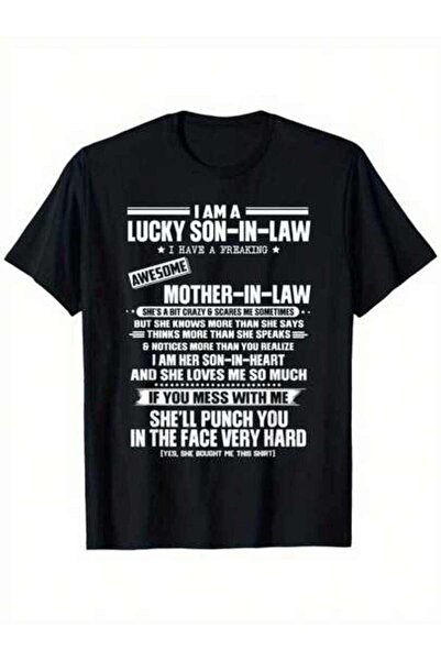 KYMC07 تي شيرت Am Lucky Son In Law I Have A Freaking T-Shirt، قمصان للرجال، م...