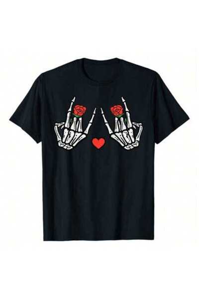 799 تي شيرت Skeleton Rocker Punk Rock Valentines Day Men Gift T-Shirt، 220 جر...