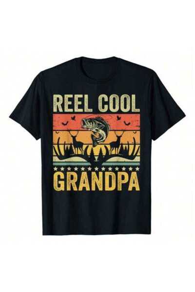 4Car تي شيرت رجالي من Reel Grandpa بتصميم مضحك لصيد الأسماك، قطن نقي 220 جرام...