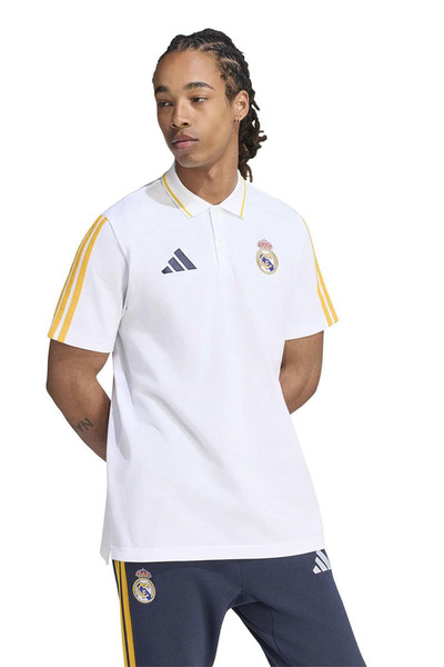 adidas تي شيرت ريال مدريد لكرة القدم للرجال ذو ياقة بولو ريال دينا بولو Kg2946