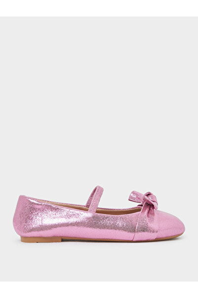 Styli Girls Metallic Bow Ballerinas
