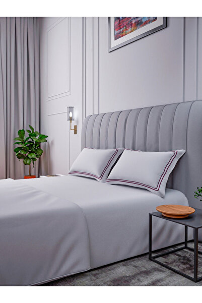 Mulberry Living By Styli أغطية وسائد من القطن 100% - 400 خيط في البوصة - أبيض...