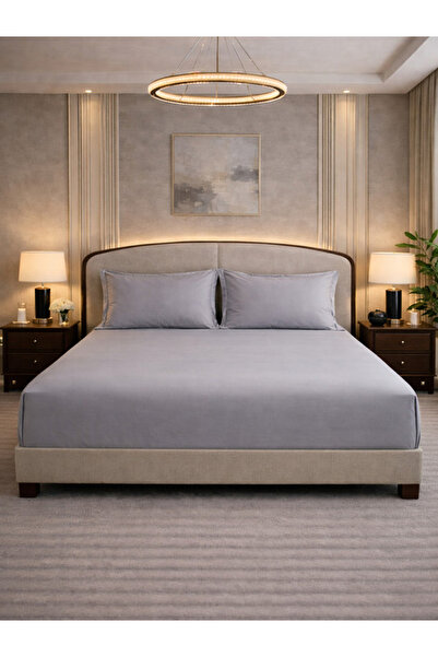 Mulberry Living By Styli 100% Cotton Giza King Flat Bedsheet 3-Pieces Set- Si...
