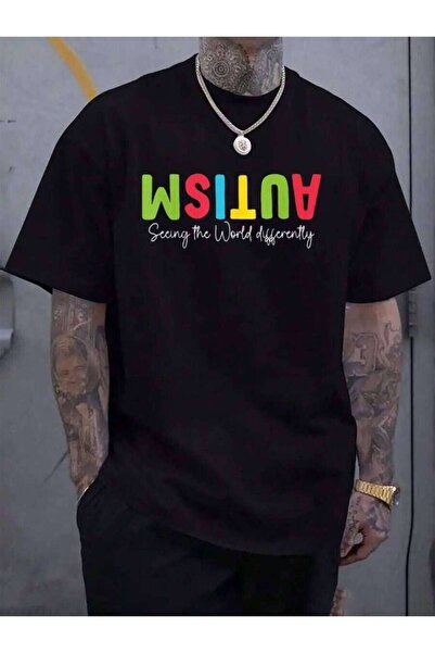 45 BPM 100% Cotton Seeing The World Differently Awareness Proud Autism Men's ...