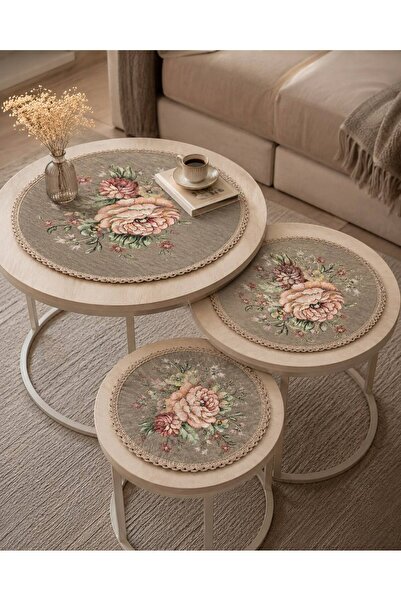 Yeshome Collection Vintage Bouquet Chenille 3 Piece Fiskos Coverlet 1X (50X R...