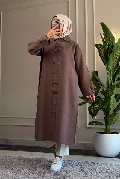 Suede Style 6596 - تونيك نسائي طويل من قماش المودال الناعم المريح والأنيق بسحّاب