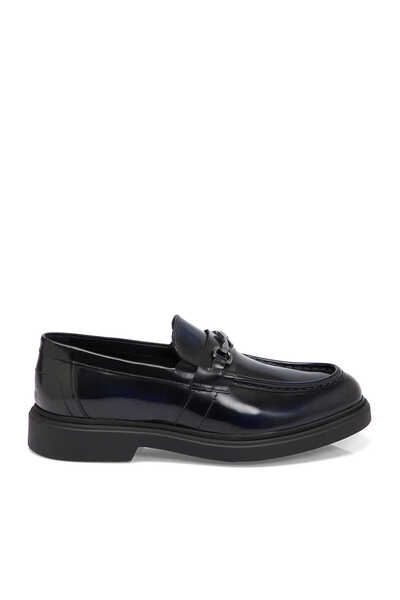 Tergan Lacivert Hakiki Deri Erkek Loafer - E25S1AY57378-G70