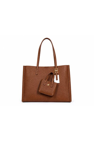 Generic Brand Women’s Large PU Leather Tote Bag with Matching Mini Pouch & Sh...