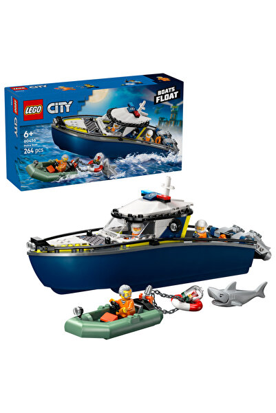 LEGO City Police Boat Chase for 6+ Years 264Pcs 60456
