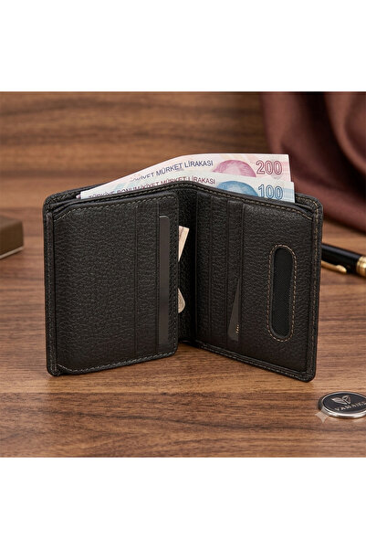 HSR Men's Genuine Leather Wallet with Real Stitches, Medium Size, 9 Card Comp...