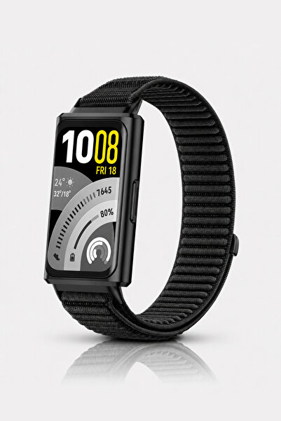 Nezih Case Huawei Band 11 / 11 Pro Uyumlu Hasır Örgü Spor Cırtlı Pratik Naylo...