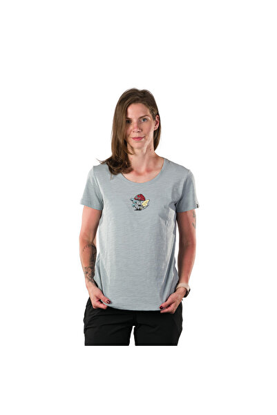 NORTHFINDER Tricou femei din bumbac organic, material moale GRACIANA, Albastru