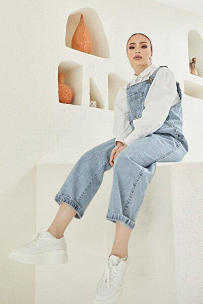 Gofeel Denim Three-Pocket Detailed Loose Women's Jumpsuit