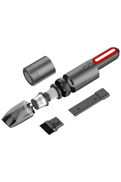 Mi7a V8 70W Şarjlı Kablosuz Araç Süpürgesi 2200 mAh Type-C LED ve SOS Işıklı ...