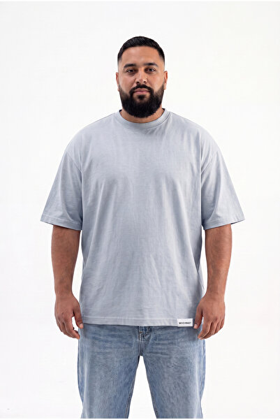 Machinist Men's Plus Size Basic T-Shirt Smoke Blue
