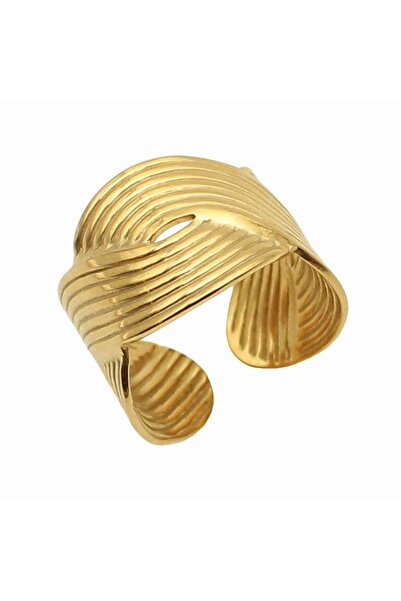 NIRE Luxury Χρυσό Δαχτυλίδι με Wave Design NRWR0012