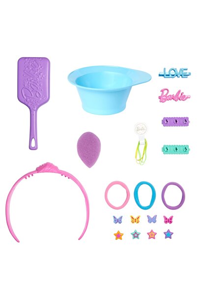 Barbie CAP DE COAFAT LALKA DELUXE + accesorii de coafat JFG81