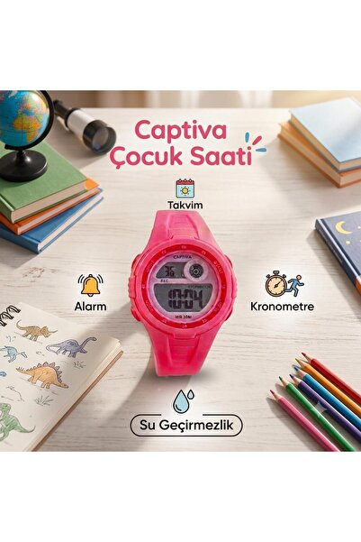 captiva ساعة يد للأطفال مع منبه وساعة توقيت