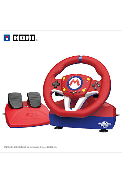 Hori Τιμόνι Αγώνων Mario Kart Pro Mini με Πεντάλ για Switch 2 με 270 μοίρες °...